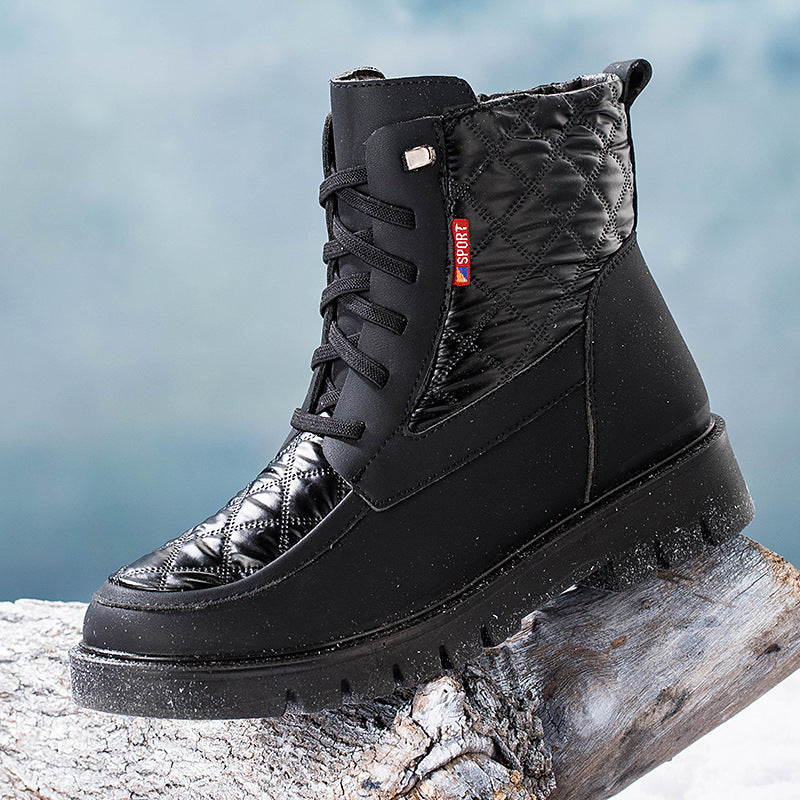 Skylda - Damen Stiefeletten mit Steppmuster und Plateausohle