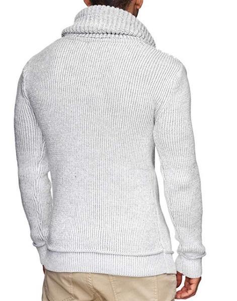 Skjalo - Herren Pullover mit hohem Kragen und Kordelzug