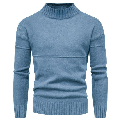 Larrin - Herren Feinstrickpullover mit Stehkragen