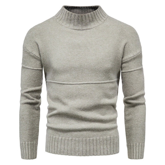 Larrin - Herren Feinstrickpullover mit Stehkragen