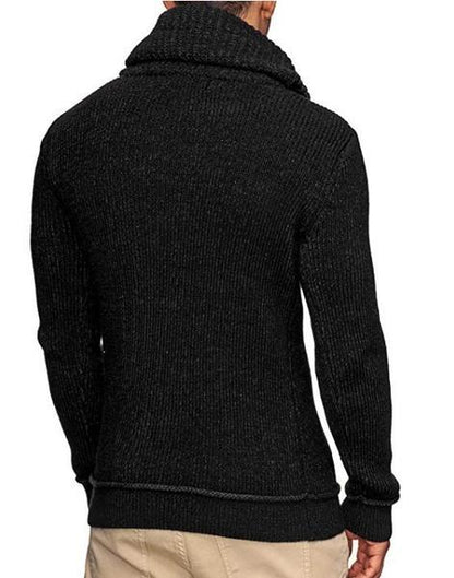 Skjalo - Herren Pullover mit hohem Kragen und Kordelzug