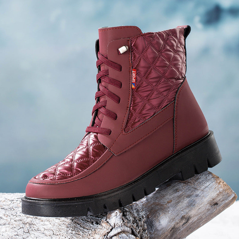 Skylda - Damen Stiefeletten mit Steppmuster und Plateausohle