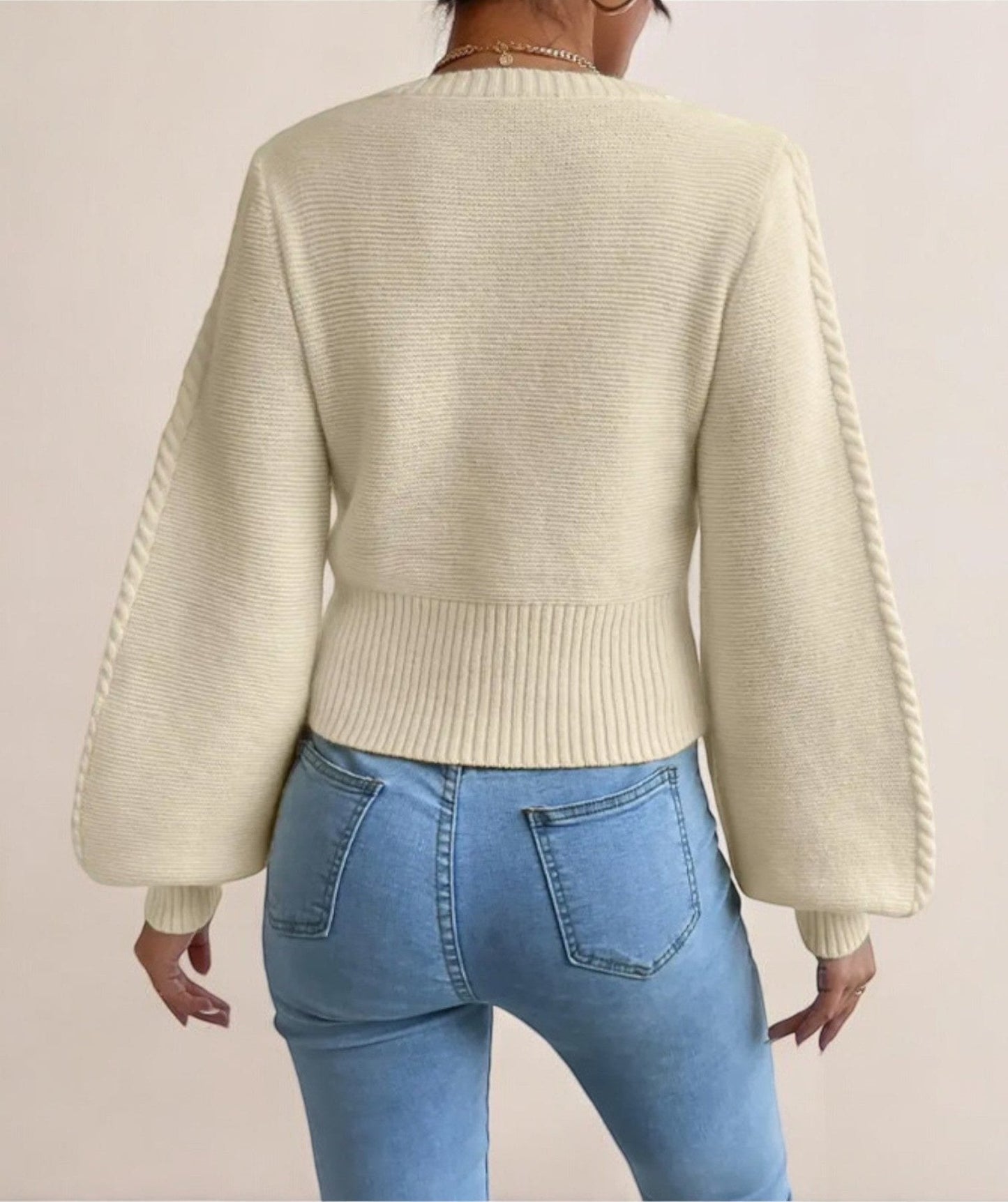 Fjara - Damen Quadratischem Kragen Pullover