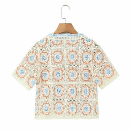 Soora - Frauen Boho Crop Top Häkelarbeit