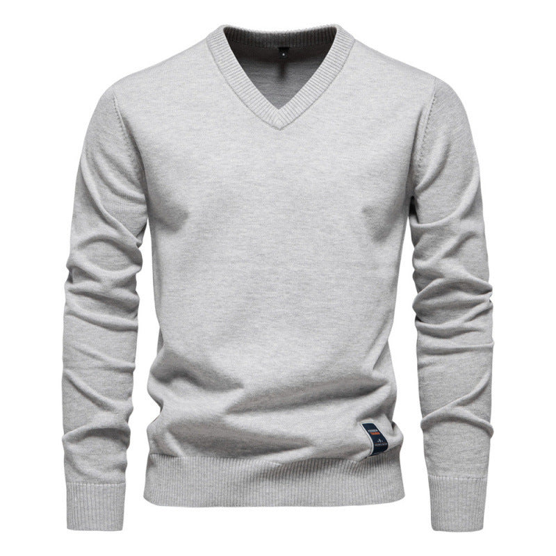 Tiginn - Herren V-Neck Baumwollpullover