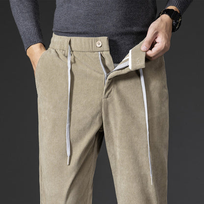 Ganoor - Herren-Cordhose mit verstellbarer Taille