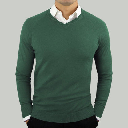 Frid - Herren Pullover Langarm Slim Fit V-Ausschnitt