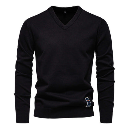 Tiginn - Herren V-Neck Baumwollpullover