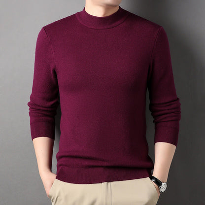 Mildr - Herren Mock Neck Pullover mit feinem Strick